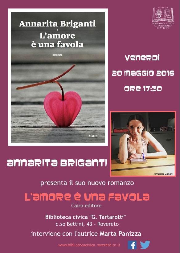 Locandina di presentazione del libro "L'amore è una favola"