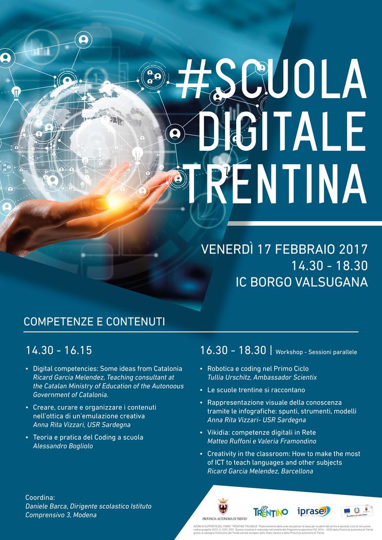 Locandina incontro di Scuola Digitale Trentina